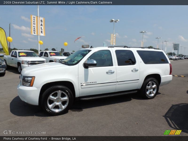 Summit White / Light Cashmere/Dark Cashmere 2009 Chevrolet Suburban LTZ