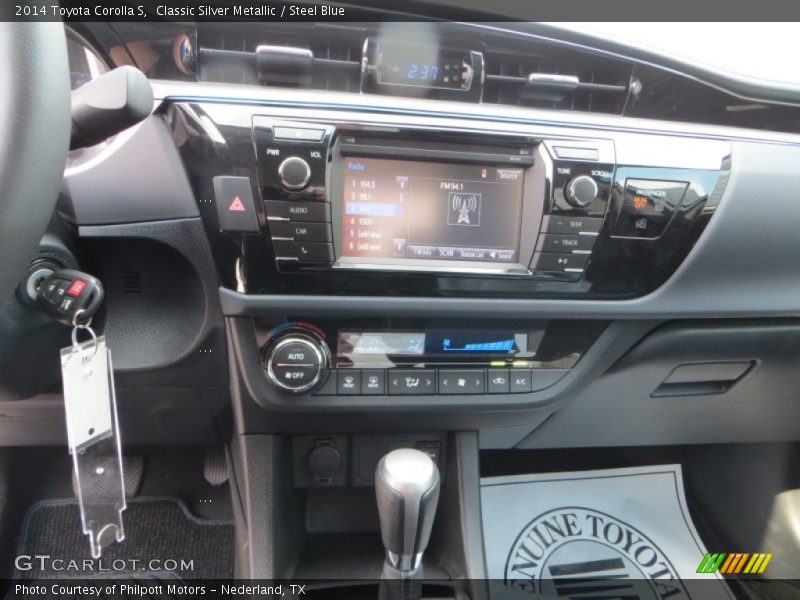 Controls of 2014 Corolla S