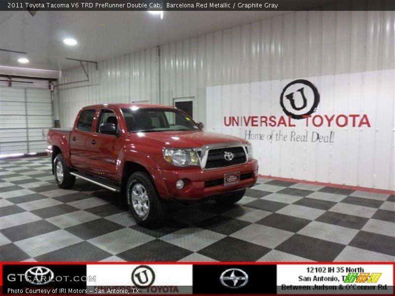 Barcelona Red Metallic / Graphite Gray 2011 Toyota Tacoma V6 TRD PreRunner Double Cab