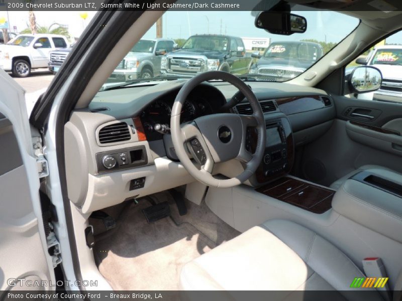 Summit White / Light Cashmere/Dark Cashmere 2009 Chevrolet Suburban LTZ