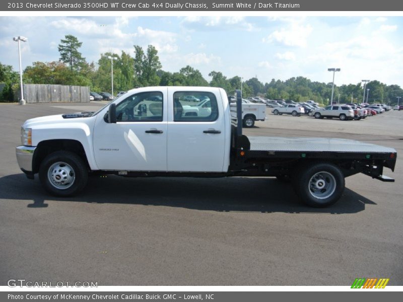 Summit White / Dark Titanium 2013 Chevrolet Silverado 3500HD WT Crew Cab 4x4 Dually Chassis