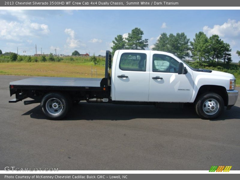 Summit White / Dark Titanium 2013 Chevrolet Silverado 3500HD WT Crew Cab 4x4 Dually Chassis