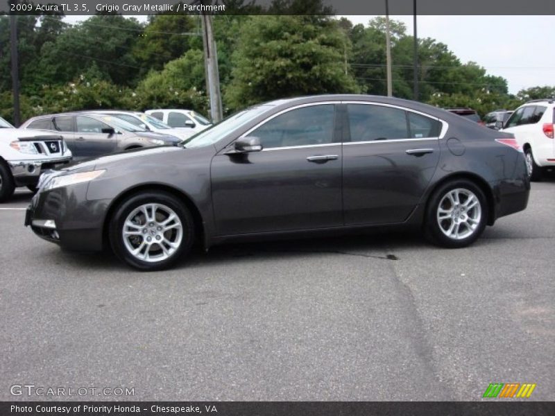Grigio Gray Metallic / Parchment 2009 Acura TL 3.5