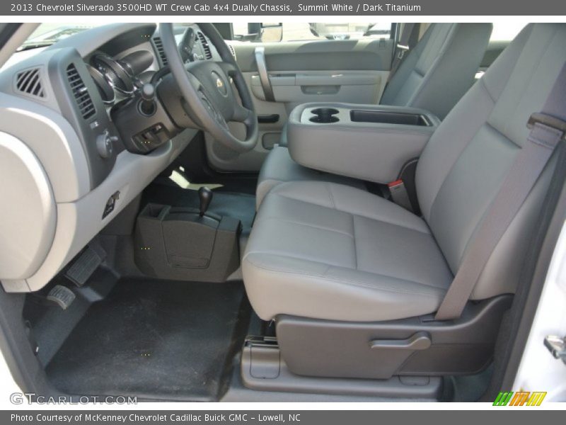 Summit White / Dark Titanium 2013 Chevrolet Silverado 3500HD WT Crew Cab 4x4 Dually Chassis
