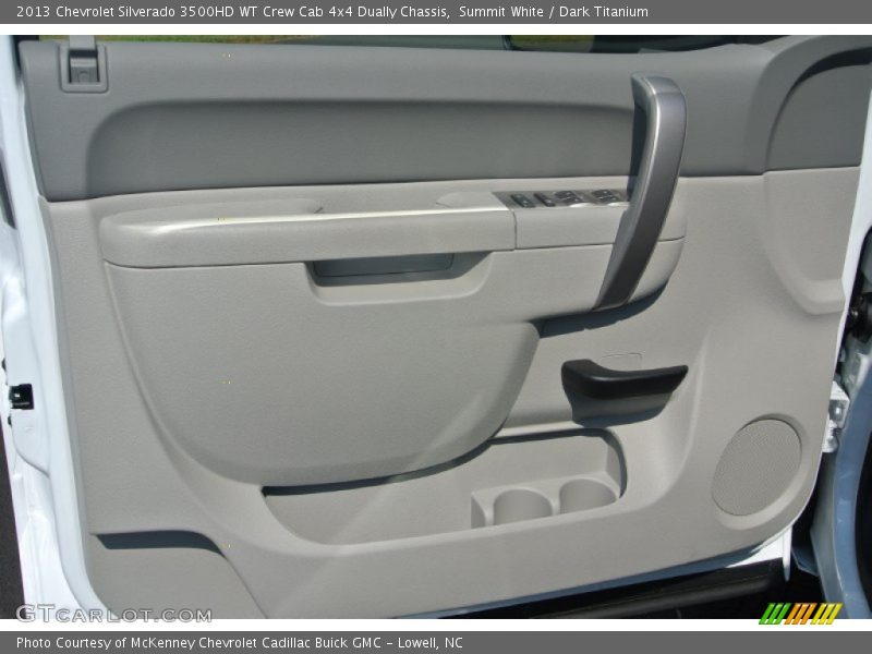 Summit White / Dark Titanium 2013 Chevrolet Silverado 3500HD WT Crew Cab 4x4 Dually Chassis