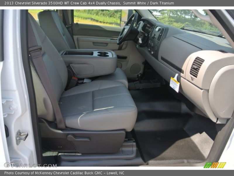 Summit White / Dark Titanium 2013 Chevrolet Silverado 3500HD WT Crew Cab 4x4 Dually Chassis