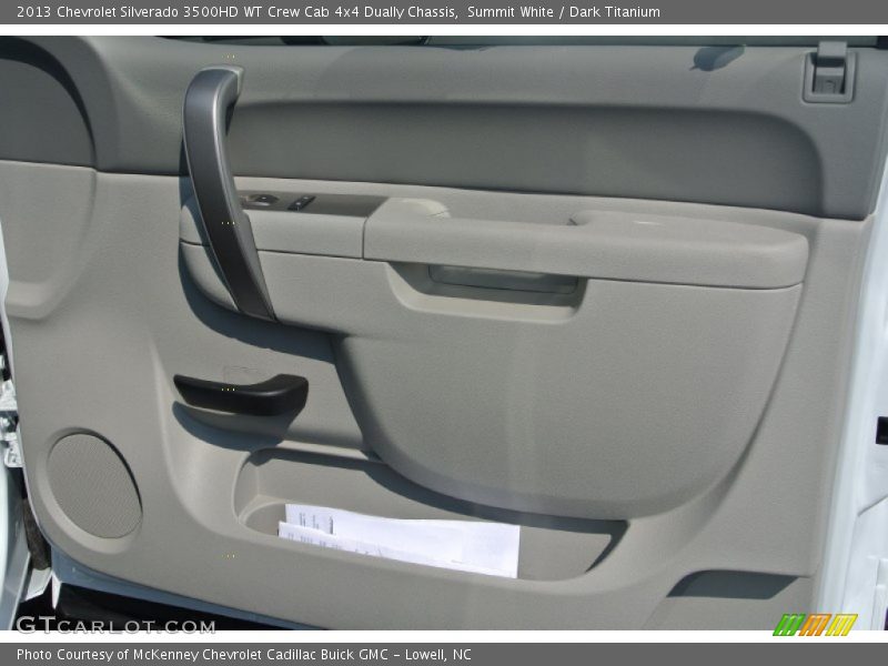 Summit White / Dark Titanium 2013 Chevrolet Silverado 3500HD WT Crew Cab 4x4 Dually Chassis