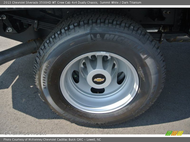 Summit White / Dark Titanium 2013 Chevrolet Silverado 3500HD WT Crew Cab 4x4 Dually Chassis
