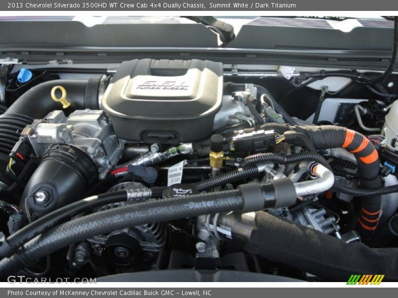 Summit White / Dark Titanium 2013 Chevrolet Silverado 3500HD WT Crew Cab 4x4 Dually Chassis