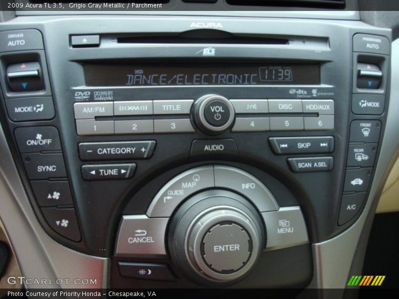 Grigio Gray Metallic / Parchment 2009 Acura TL 3.5