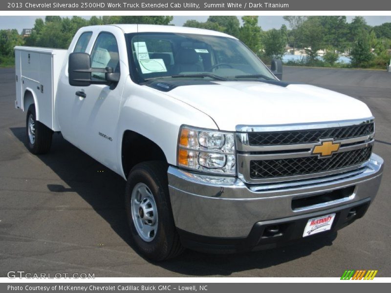 Summit White / Dark Titanium 2013 Chevrolet Silverado 2500HD Work Truck Extended Cab Utility