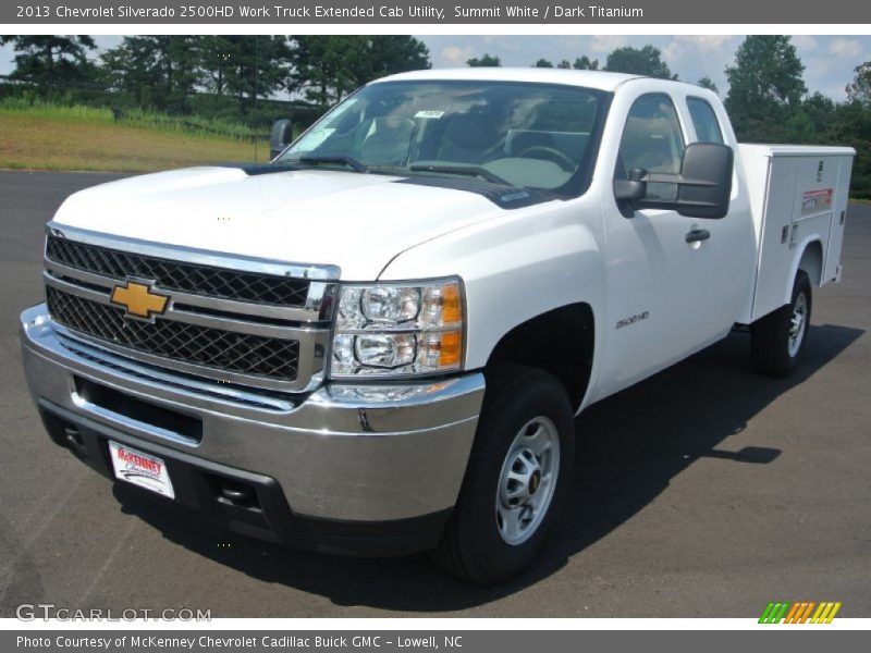 Summit White / Dark Titanium 2013 Chevrolet Silverado 2500HD Work Truck Extended Cab Utility