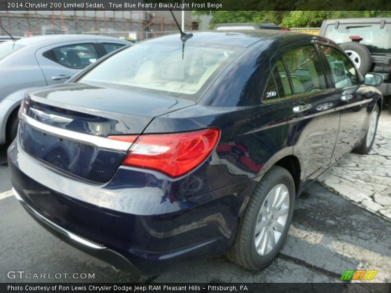 True Blue Pearl / Black/Light Frost Beige 2014 Chrysler 200 Limited Sedan