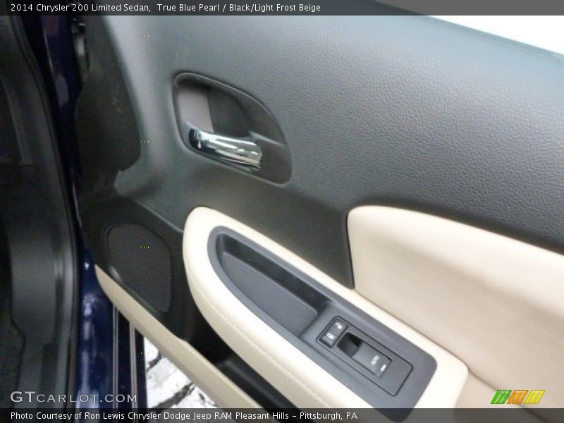 True Blue Pearl / Black/Light Frost Beige 2014 Chrysler 200 Limited Sedan