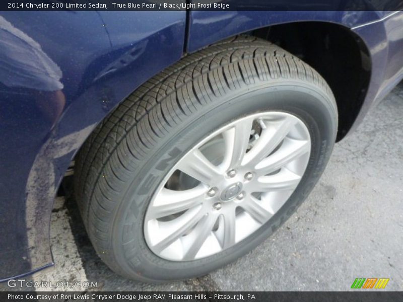 True Blue Pearl / Black/Light Frost Beige 2014 Chrysler 200 Limited Sedan
