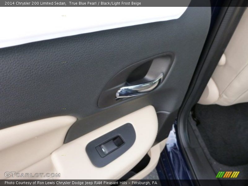True Blue Pearl / Black/Light Frost Beige 2014 Chrysler 200 Limited Sedan