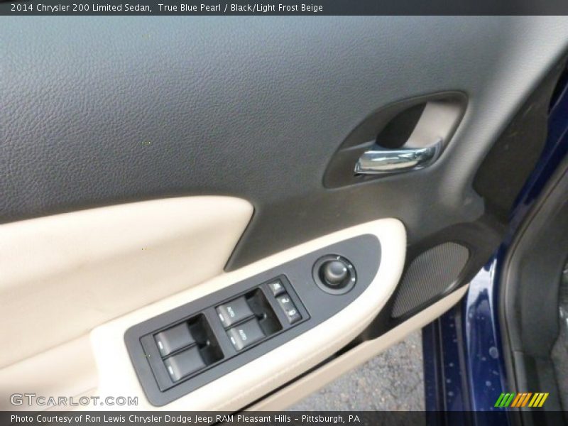 True Blue Pearl / Black/Light Frost Beige 2014 Chrysler 200 Limited Sedan