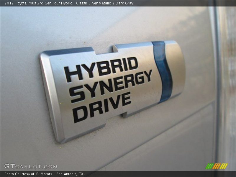 Classic Silver Metallic / Dark Gray 2012 Toyota Prius 3rd Gen Four Hybrid