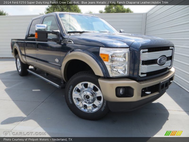 Front 3/4 View of 2014 F250 Super Duty King Ranch Crew Cab 4x4