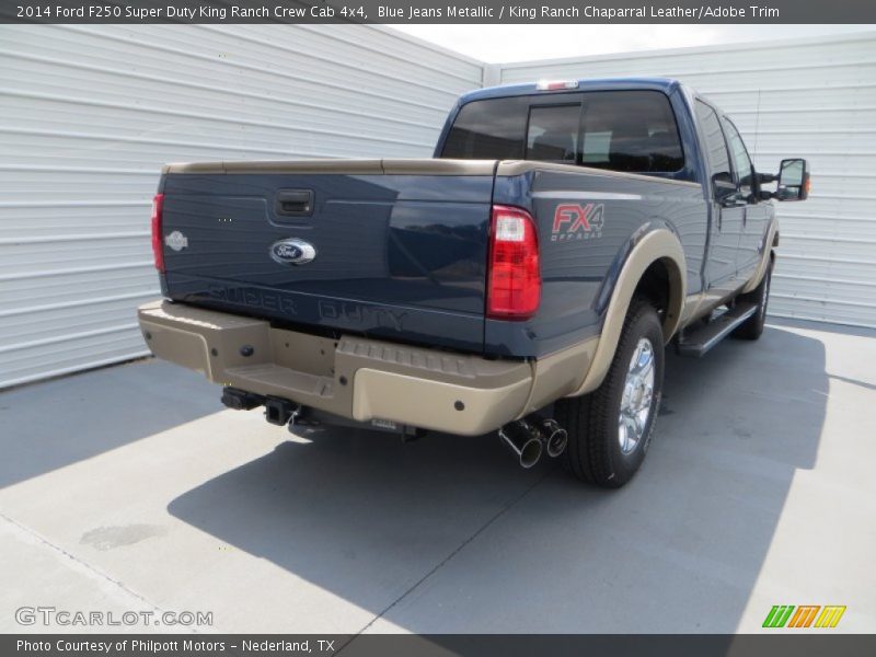 Blue Jeans Metallic / King Ranch Chaparral Leather/Adobe Trim 2014 Ford F250 Super Duty King Ranch Crew Cab 4x4