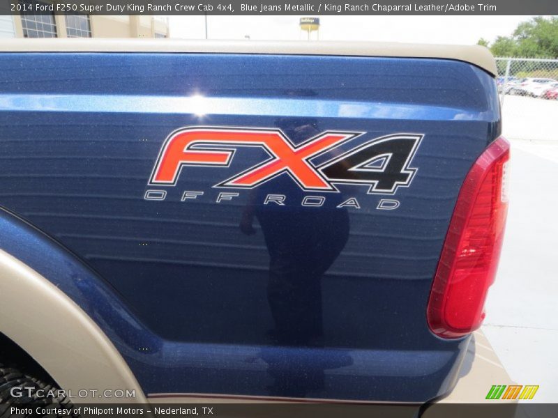 Blue Jeans Metallic / King Ranch Chaparral Leather/Adobe Trim 2014 Ford F250 Super Duty King Ranch Crew Cab 4x4