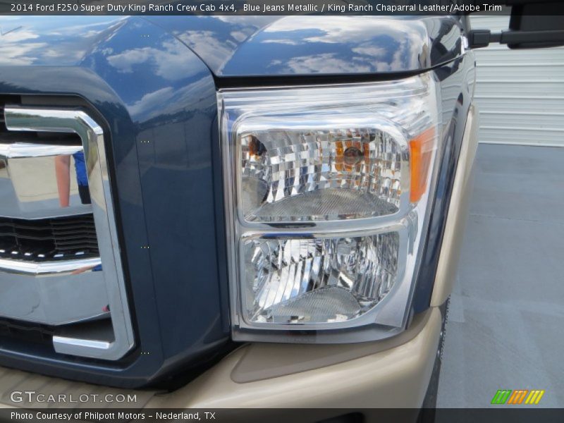 Blue Jeans Metallic / King Ranch Chaparral Leather/Adobe Trim 2014 Ford F250 Super Duty King Ranch Crew Cab 4x4