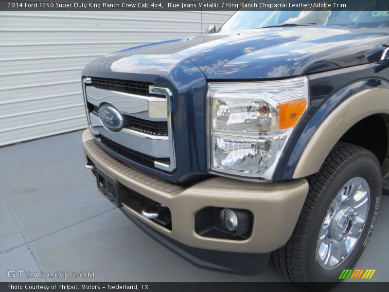 Blue Jeans Metallic / King Ranch Chaparral Leather/Adobe Trim 2014 Ford F250 Super Duty King Ranch Crew Cab 4x4