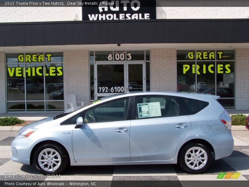 Clear Sky Metallic / Bisque 2013 Toyota Prius v Two Hybrid