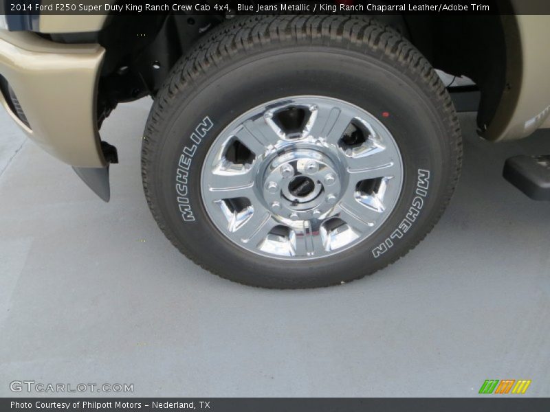 Blue Jeans Metallic / King Ranch Chaparral Leather/Adobe Trim 2014 Ford F250 Super Duty King Ranch Crew Cab 4x4