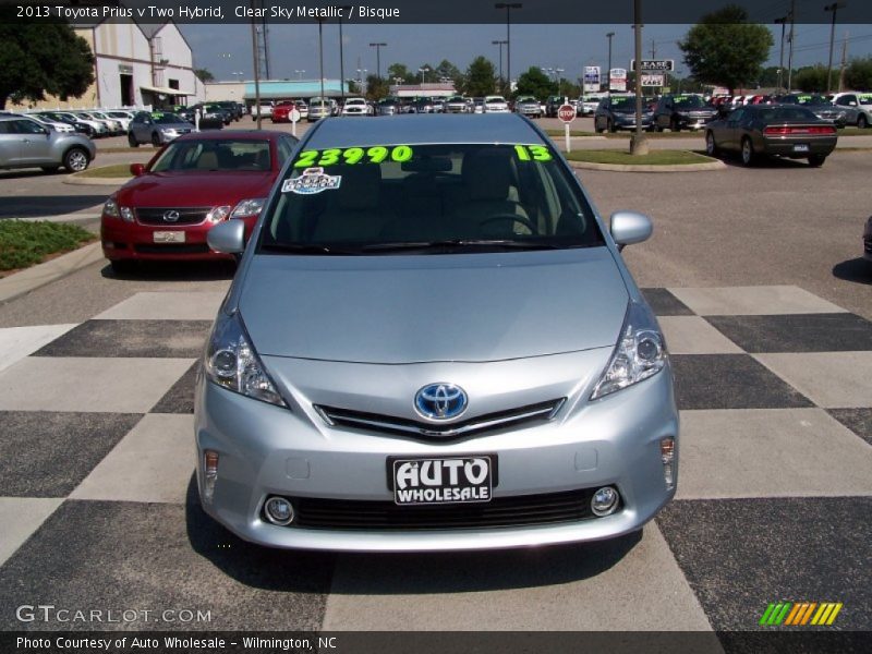 Clear Sky Metallic / Bisque 2013 Toyota Prius v Two Hybrid