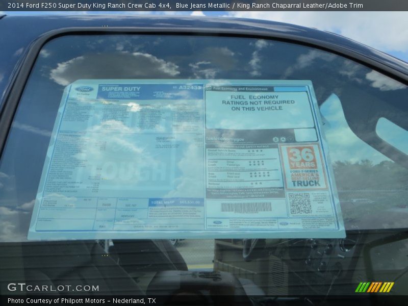 Blue Jeans Metallic / King Ranch Chaparral Leather/Adobe Trim 2014 Ford F250 Super Duty King Ranch Crew Cab 4x4