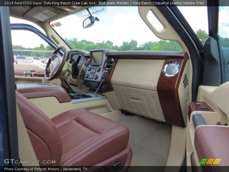 Blue Jeans Metallic / King Ranch Chaparral Leather/Adobe Trim 2014 Ford F250 Super Duty King Ranch Crew Cab 4x4