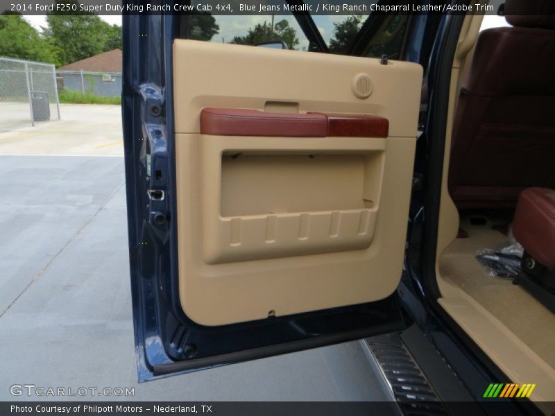 Blue Jeans Metallic / King Ranch Chaparral Leather/Adobe Trim 2014 Ford F250 Super Duty King Ranch Crew Cab 4x4