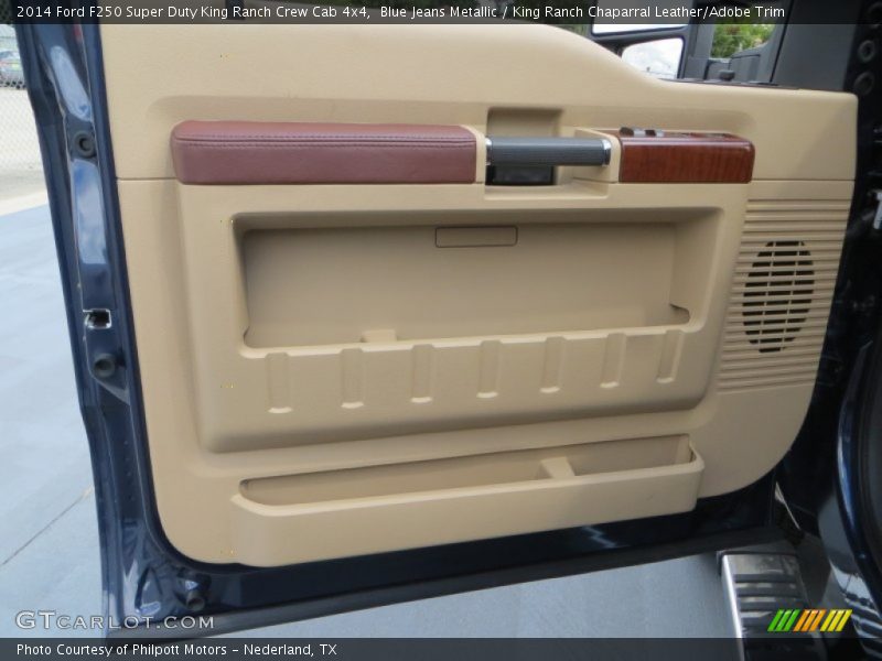 Blue Jeans Metallic / King Ranch Chaparral Leather/Adobe Trim 2014 Ford F250 Super Duty King Ranch Crew Cab 4x4