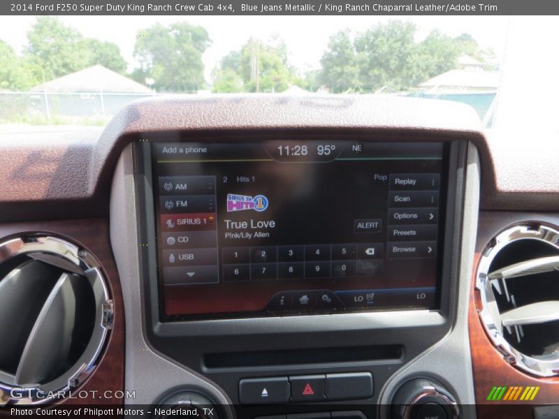 Blue Jeans Metallic / King Ranch Chaparral Leather/Adobe Trim 2014 Ford F250 Super Duty King Ranch Crew Cab 4x4