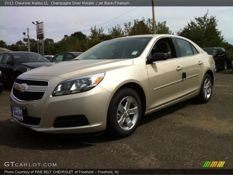Champagne Silver Metallic / Jet Black/Titanium 2013 Chevrolet Malibu LS