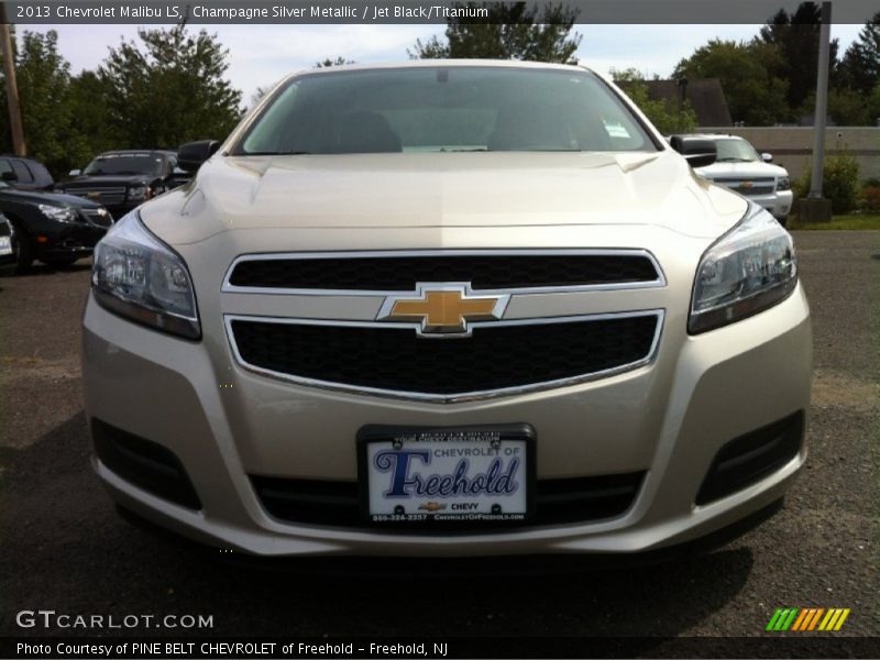 Champagne Silver Metallic / Jet Black/Titanium 2013 Chevrolet Malibu LS