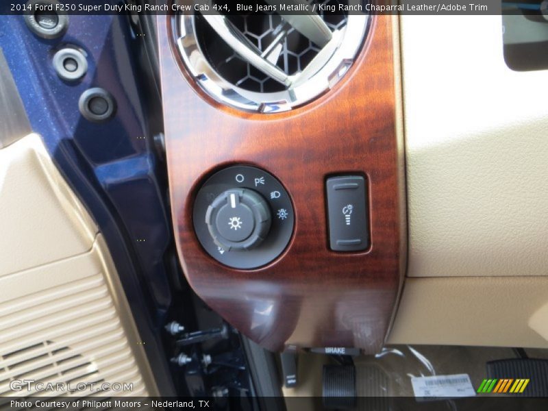 Blue Jeans Metallic / King Ranch Chaparral Leather/Adobe Trim 2014 Ford F250 Super Duty King Ranch Crew Cab 4x4