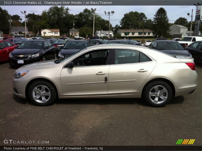 Champagne Silver Metallic / Jet Black/Titanium 2013 Chevrolet Malibu LS