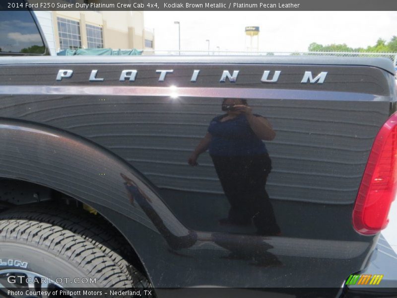 Kodiak Brown Metallic / Platinum Pecan Leather 2014 Ford F250 Super Duty Platinum Crew Cab 4x4