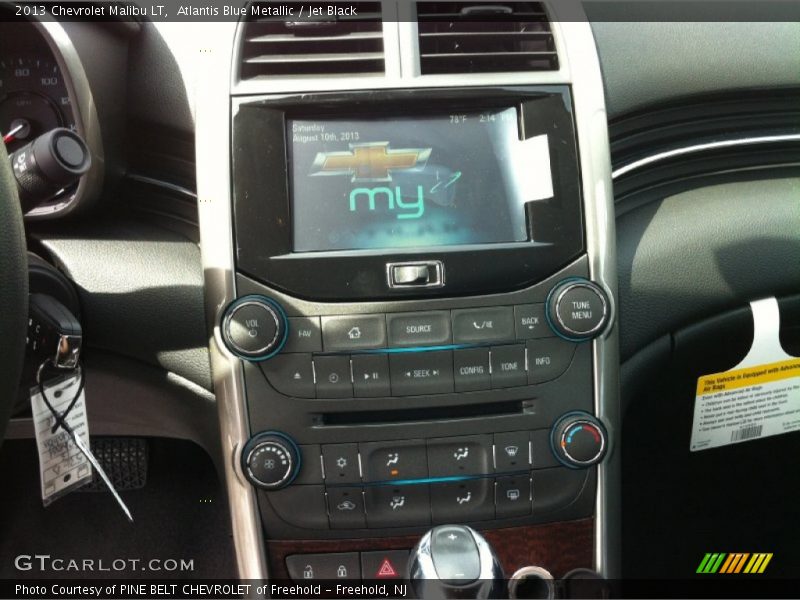 Atlantis Blue Metallic / Jet Black 2013 Chevrolet Malibu LT