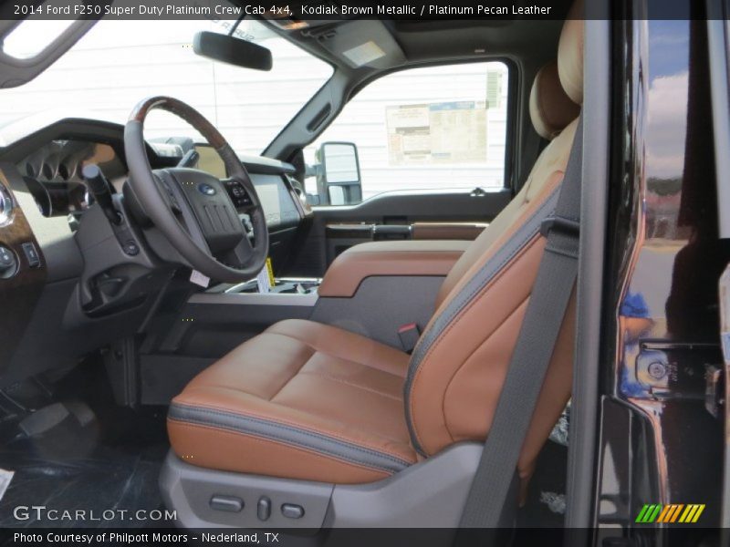  2014 F250 Super Duty Platinum Crew Cab 4x4 Platinum Pecan Leather Interior