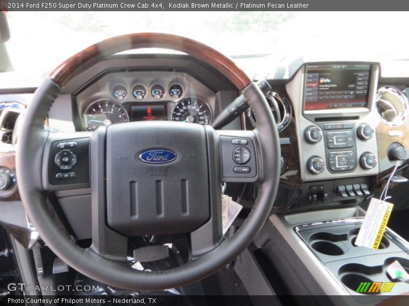 Kodiak Brown Metallic / Platinum Pecan Leather 2014 Ford F250 Super Duty Platinum Crew Cab 4x4