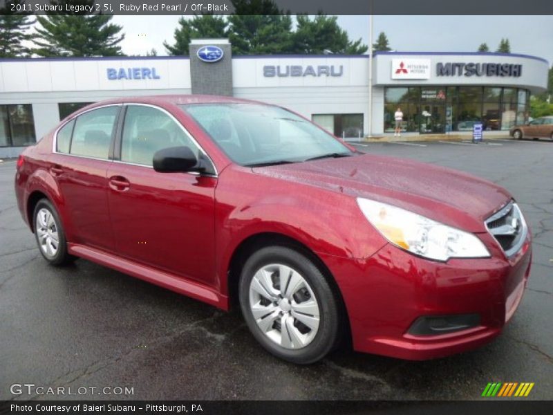Ruby Red Pearl / Off-Black 2011 Subaru Legacy 2.5i