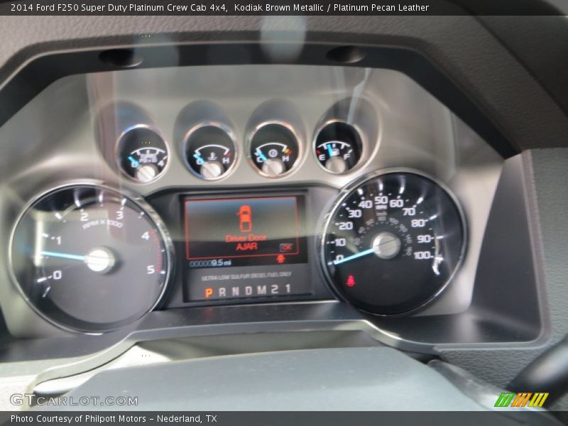 Kodiak Brown Metallic / Platinum Pecan Leather 2014 Ford F250 Super Duty Platinum Crew Cab 4x4