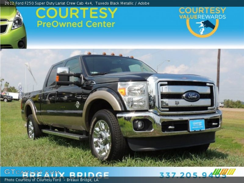 Tuxedo Black Metallic / Adobe 2012 Ford F250 Super Duty Lariat Crew Cab 4x4