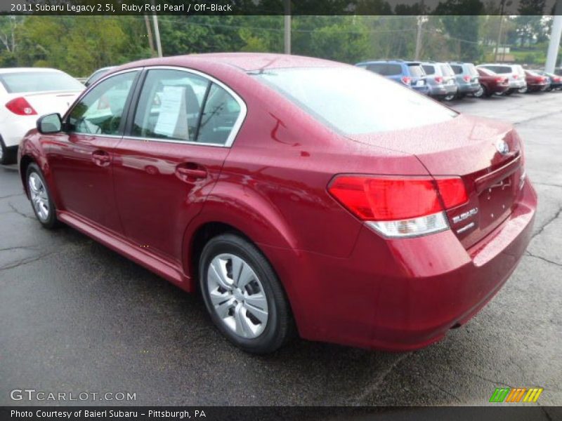 Ruby Red Pearl / Off-Black 2011 Subaru Legacy 2.5i