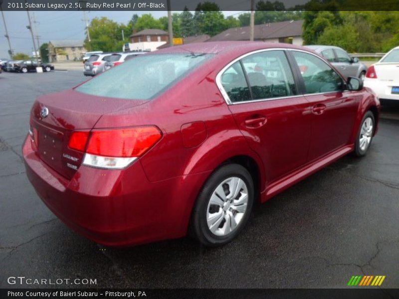 Ruby Red Pearl / Off-Black 2011 Subaru Legacy 2.5i