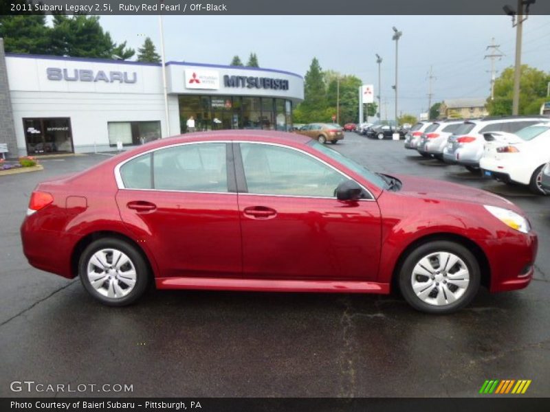 Ruby Red Pearl / Off-Black 2011 Subaru Legacy 2.5i