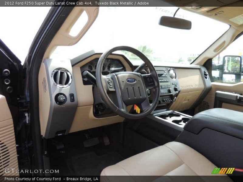 Tuxedo Black Metallic / Adobe 2012 Ford F250 Super Duty Lariat Crew Cab 4x4